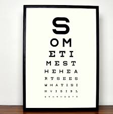 personalised eye chart fine art print