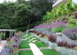 Garden Designers Roundtable Favorite Gardens Harmony In The Garden Sloped Garden Garden Design Garden On A Hill