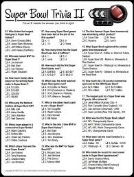 Look no further than the likes of peyton manning and tom brady to see how star quarterbacks can transcend sport and permeate mainstream pop culture. Super Bowl Trivia Questions Last Updated Jan 13 2020 Super Bowl Trivia Superbowl Party Games Trivia Questions