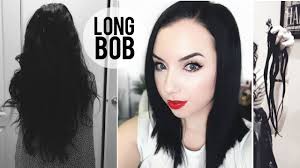 My current (and natural) hair color is jet black. How I Dye My Hair Blue Black New Cut Long Bob Haircut Youtube