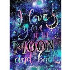 I Love You To The Moon And Back Diamond Painting Kit In 2020 Cross Paintings Diamond Painting 5d Diamond Painting