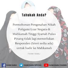 Jabatan kehakiman syariah negeri pulau pinang kompleks kehakiman syariah negeri pulau pinang no.3 jalan batu gantung 10450 george town pulau pinang. Fahmi Ramli Tahukah Anda Permohonan Pengesahan Nikah Facebook