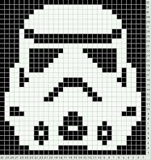 Stormtrooper Graph Pattern Star Wars Quilt Star Wars Crochet Pixel Crochet