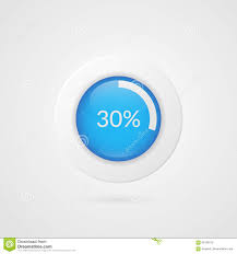 30 Percent Pie Chart Percentage Vector Infographics Thirty