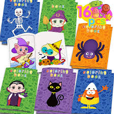Each printable highlights a word that starts. Amazon Com Funnlot Halloween Coloring Books For Kids Mini Halloween Coloring Books Nice Halloween Activity Books For Kids Perfect For Halloween Goody Bags Halloween Party Favors Toys Games