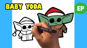 We love the mandalorian, and with christmas coming up, we couldn't resist! How To Draw Baby Yoda Christmas Social Useful Stuff Handy Tips