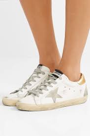 Great news!!!you're in the right place for golden goose superstar. White Superstar Distressed Leather And Suede Sneakers Golden Goose Net A Porter