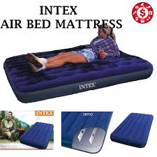 Camping Air Bed Mattress Twin Inflatable Comfortable Air Beds Outdoor Sleep Blue Bed Mattress Air Bed Mattress