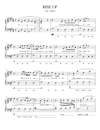 Rise up sheet music for piano download free in pdf or midi. Rise Up Sheet Music For Piano Solo Musescore Com