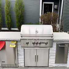Call today for free shipping on all orders over $99 8 Grill Island With Luxury Grill Upgrade Stacked Stone Modern White Coyote Outdoor Living