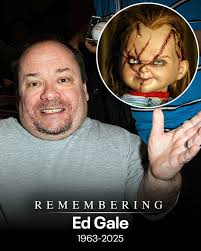 Ed Gale, the actor and stunt performer best known for portraying the iconic  horror character Chucky in some of the "Child's Play" films, has died at  age 61.