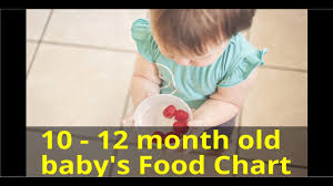 10 12 months old baby food chart