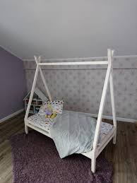 Toddler Bed Montessori Bed House Bed Wood Baby Furniture Kid Nursery Bed White Bed Tent Teepee Bed Tent Toddler Bed Cheap Bedroom Furniture