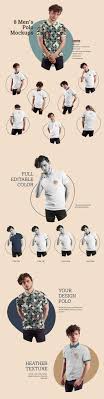 Download 8 Men S Polo Mockups In Apparel Mockups On Yellow Images Creative Store