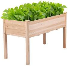 These are great for small patios or decks and require even less bending or squatting to tend to the plants. Amazon Com Yaheetech Raised Garden Bed Vegetable Flower Herb Elevated Planter Box Gardening Standing Growing Bed With Legs Wooden For Backyard Patio Balcony Outdoor Indoor Large Capacity 220lb Patio Lawn Garden