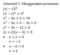 Check spelling or type a new query. Persamaan Dan Pertidaksamaan Nilai Mutlak Linear Satu Variabel Matematika