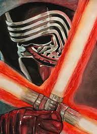 Star Wars Kylo Ren Watercolor Painting Star Wars Painting Star Wars Drawings Star Wars Art