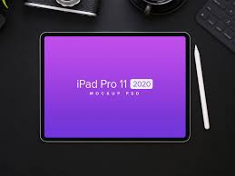 Free Top View Ipad Pro 11 2020 Mockup Psd Ipad Pro Ipad Pro Apple Pencil Ipad
