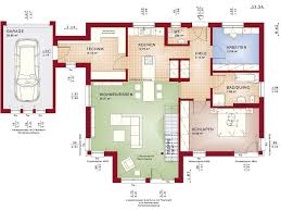 Fertighaus Bungalow Grundriss Mit Garage Flachdach Architektur 4 Zimmer 140 Qm Galerie Haus Ba Home Design Floor Plans Small Farmhouse Plans House Plans