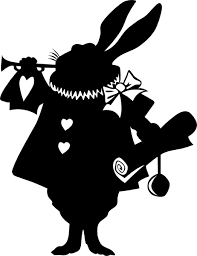 Pin By Kellie Conard Phillips On Alice Alice In Wonderland Silhouette Rabbit Silhouette Disney Silhouettes