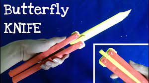 We will need a sheet of a4 and 5 sheets of a6, scissors, glue and a hole punch. How To Make A Paper Butterfly Knife Balisong Very Simple Youtube