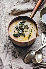 Perfect Potato Soup With Crunchy Kale Recipe Potato Soup Vegetarian Dutch Oven Recipe Food