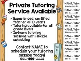Tutoring Flyer Several Themes Editable Tutoring Flyer Flyer Home Tutors