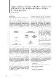 Eine bachelorarbeit im unternehmen zu schreiben ist generell keine neue idee und wird gerade in den. Pdf Disziplinare Studienprofile Im Kontext Universitarer Autonomie Und Der Bologna Reform Am Beispiel Der Universitat Wien