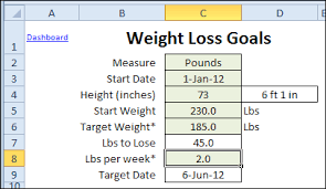 Updated Excel Weight Loss Tracker Contextures Blog