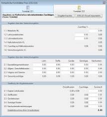 Excel ffb 221 kostenlos / beste formblatt 221 excel. Pallas Ava Software Handbuch