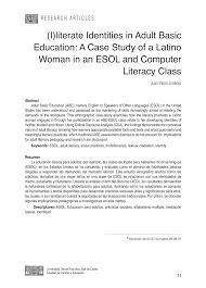 Most dieticians discourage a diet heavy in meat. Pdf I Literate Identities In Adult Basic Education A Case Study Of A Latino Woman In An Esol And Computer Literacy Class