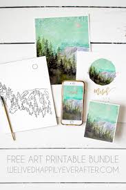 In today's tutorial i'm showing you two ideas for simp. Diy Foldable Watercolor Greeting Card Printable We Lived Happily Ever After
