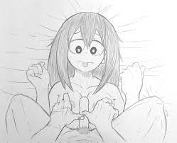 1girls boobjob breast grab breasts deku female female focus  froppy hands on breasts izuku midoriya james ls midotsuyu my hero academia  penis between breasts penis on breast scars sketch
