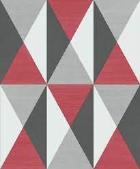 66 grey hd wallpapers and background images. 3d Geometric Wallpaper Triangles Diamonds Red Grey Black Vinyl Paste Wall Modern 3294270679104 Ebay