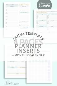 A Four Page Planner Calendar Template Made With Canva This Template Is Fully Customizable And Spor Planner Template Daily Planner Template Calendar Template