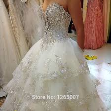 Top marken günstige preise große auswahl 2016 Schatz Sparkly Silber Diamant Kristall Strass Glitter Pailletten Layered Hochzeitskleider Kleid New Fashion Brautkleid Bridal Dress Layered Wedding Dressfashion Wedding Dress Aliexpress