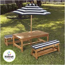 Kidkraft Outdoor Table Chair Set W Cushions Nvy Stripes Outdoor Picnic Tables Kids Outdoor Table Outdoor Tables