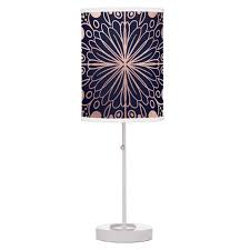 Shop modern chandeliers, sconces, lamps & pendants only at west elm®. Girly Boho Rose Gold Blush Pink Navy Mandalas Table Lamp Zazzle Com