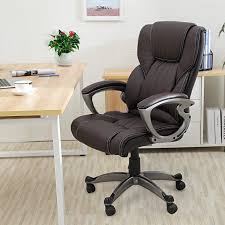 Yamasoro Leather Office Chair High Back Computer Chair For Office Desk Adjustable Swivel Chair Comfortable Computer Chair Adjustable Desk Leather Office Chair