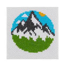 Craft Supplies Tools Patterns Faith Can Move Mountains Cross Stitch Pattern Modern Quote Cross Stitch Mountain Nursery Cross Stitch Motivation Quote Counted Cross Stitch
