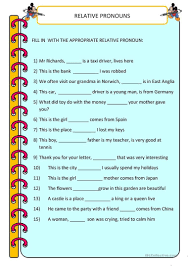 Relative Pronouns Worksheet 4th Grade In 2020 Pronoun Worksheets Relative Pronouns Pronoun