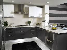 Dark U Shaped Kitchen With Subway Tile Backsplash Kitchen Backsplash Inspiration Kitchen Remodel Layout Simple Kitchen Remodel