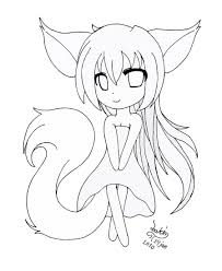 I've been starting painting with watercolors again. Cat Cute Cat Coloring Pages Anime Girl Allwallpaper