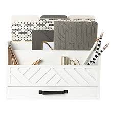 5 out of 5 stars. Buy Blu Monaco White Wood Desk Organizer With Drawer Bill Mail Storage Organizer And Sorter For Storage Countertop And Kitchen Online In Germany B08mwv6p61