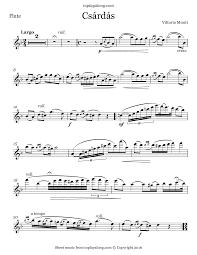 Monti Csardas Flute Sheet Music Sheet Music Violin Music