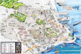 釜山龍頭山 チャガルチ日本語地図 韓国全国日本語観光地図 観光地図 釜山 釜山 旅行
