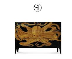 Octopus Chest With Inlaid Wood By Scala Luxury Coole Mobel Kommode Schrank