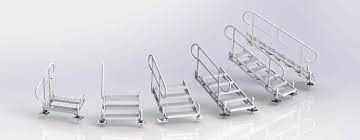 Aluminum dock stairs with railing. Aluminum Dock Stairs Great Northern Docks
