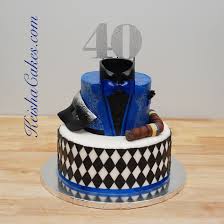 30th Birthday Cake For Him Blue Masquerade Ball Themed 40th Birthday Cake For Him Blue And Black Suit With Masquerade Mask And Cigars Birthday Cake For Him 40th Birthday Cakes Custom Cakes
