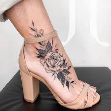 Rose Tattoo Ankle Tattoos Foot Tattoos Tattoos For Women